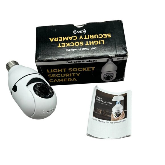 Dot Com Products Light Socket Security Camera SG Easy Installation & Manual READ - Picture 1 of 5